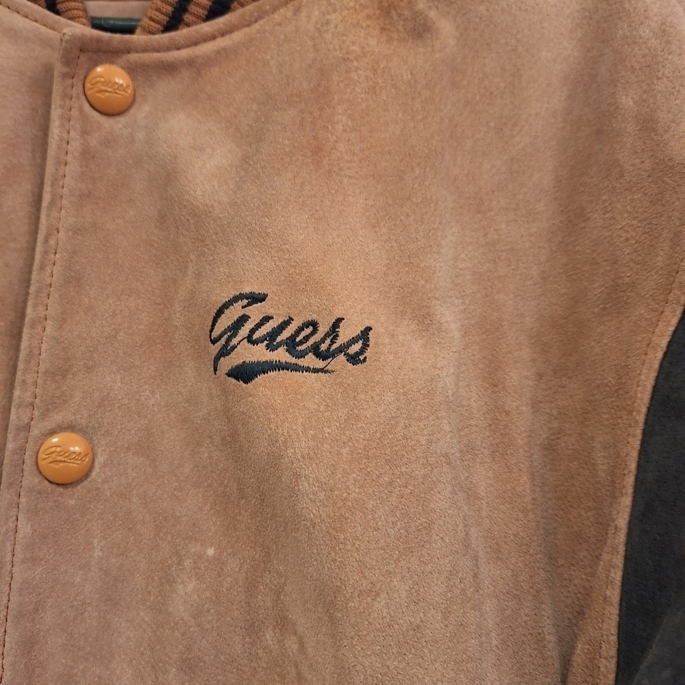 Guess Vintage Suede Native Jacket Size Medium - Picture 5 of 10